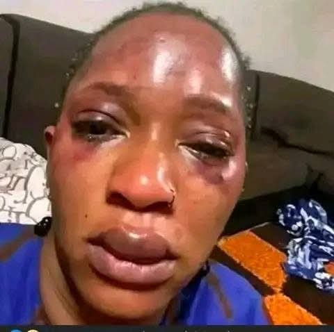 Husband Beats His Wife After She Slapped His Mother In His Presence