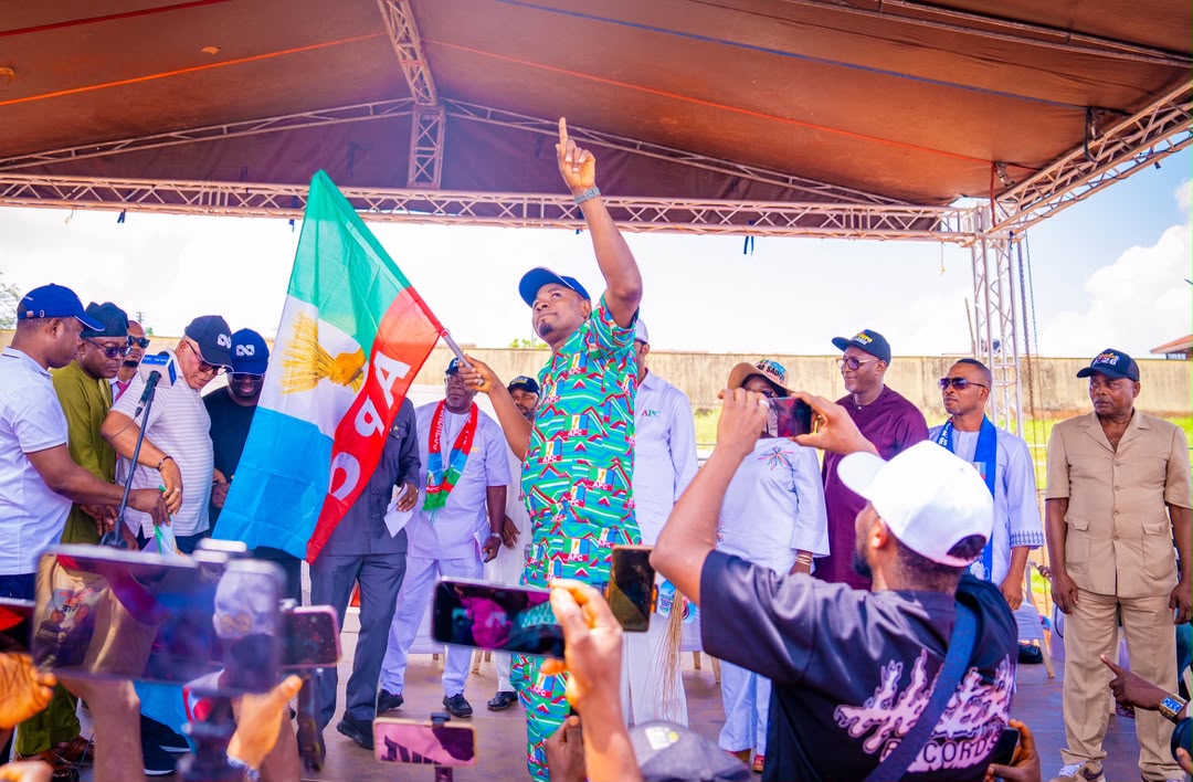 BREAKING: APC Hands Party Flag to Sunny Ekpeson, Unveils Etsako East Chairmanship Candidate