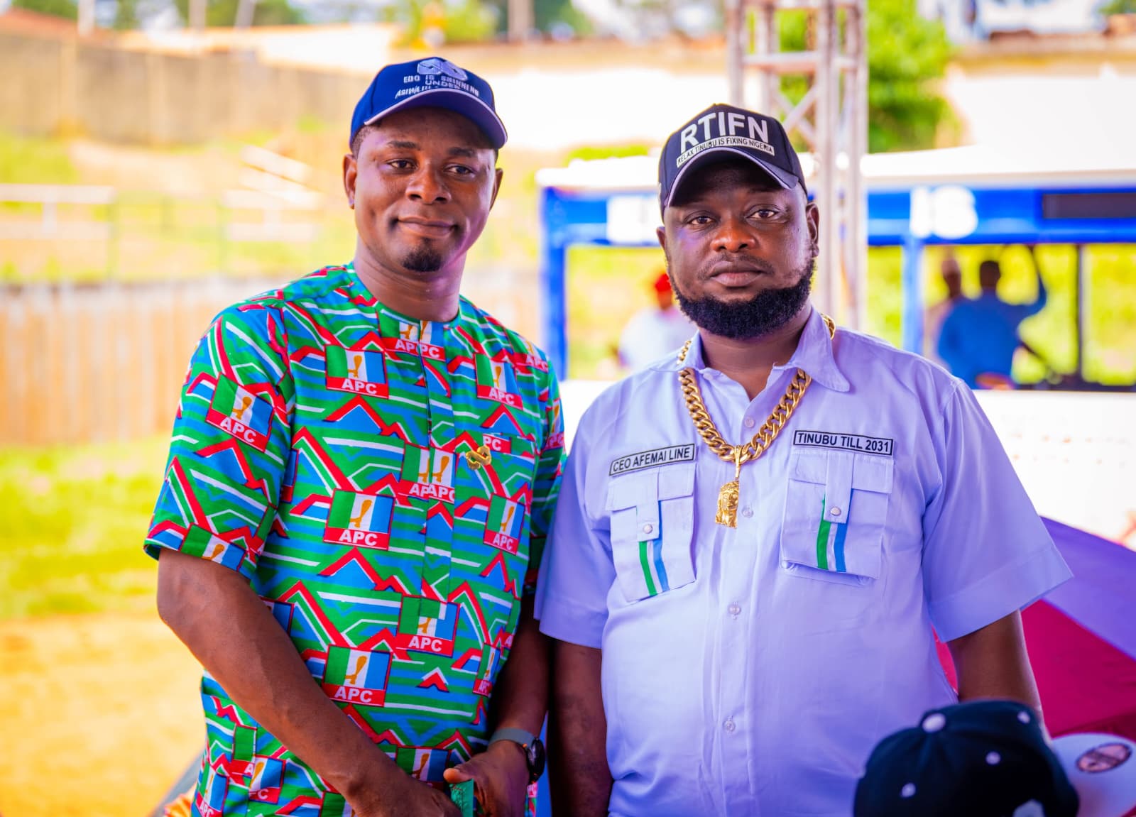 BREAKING: APC Hands Party Flag to Sunny Ekpeson, Unveils Etsako East Chairmanship Candidate