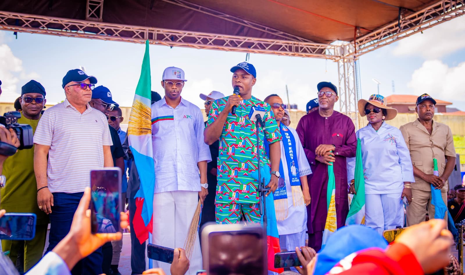 BREAKING: APC Hands Party Flag to Sunny Ekpeson, Unveils Etsako East Chairmanship Candidate