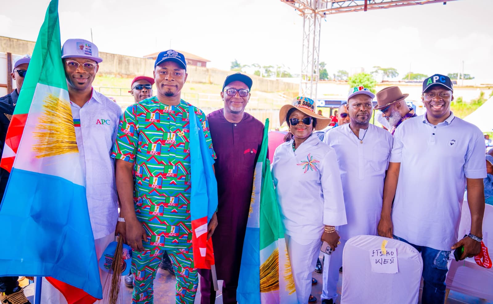 BREAKING: APC Hands Party Flag to Sunny Ekpeson, Unveils Etsako East Chairmanship Candidate